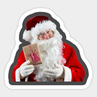 Santa Clause with Present Sticker